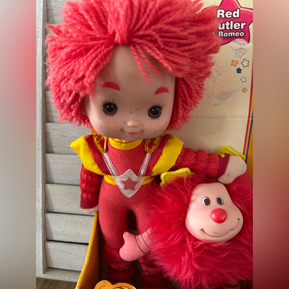 Rainbow Red Butler & Romeo Plush Doll Set - Red and Yellow Accents 2003 - Picture 3 of 13
